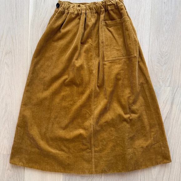 A Line Organic Cord Skirt - Picture 2 of 8